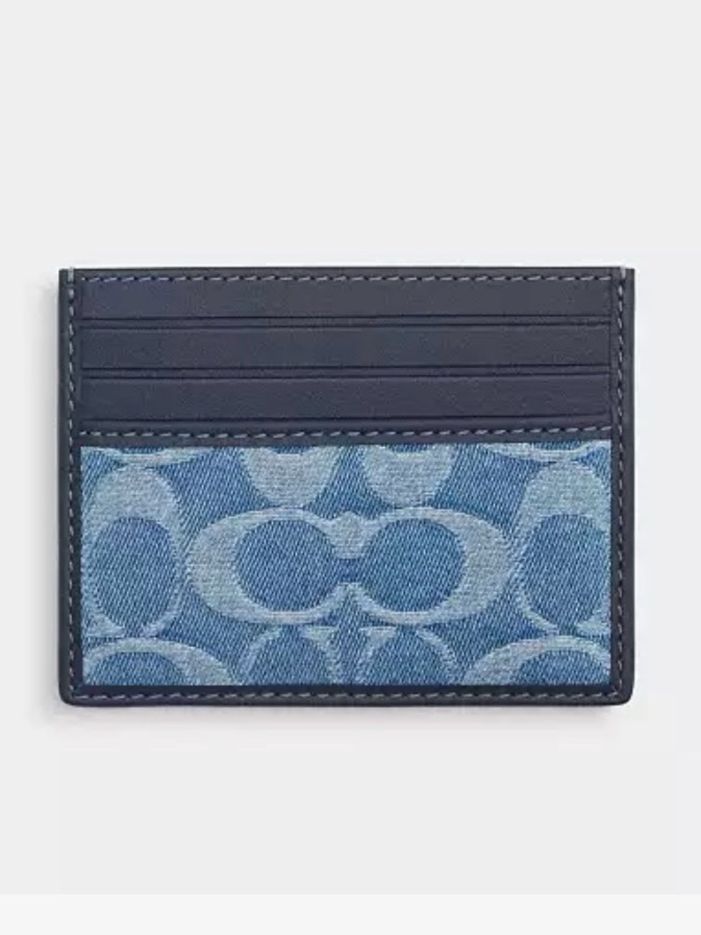 Coach Slim Card Case in Loved Denim Card Case